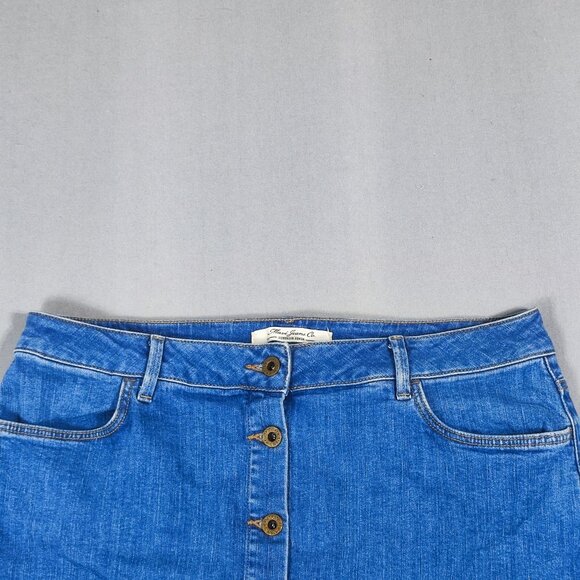 Mavi Jeans button down denim skirt women's size XL denim blue colour - Picture 2 of 10